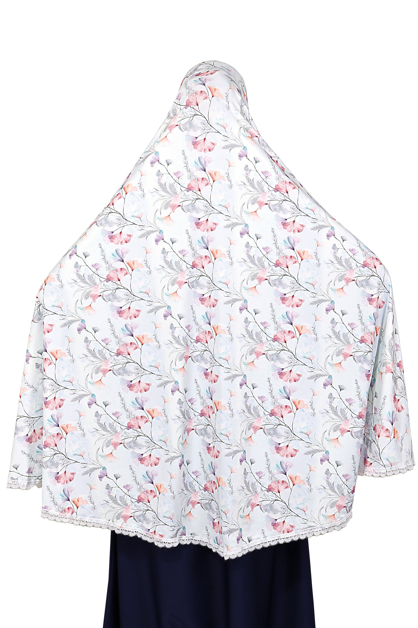 White Floral Khimar